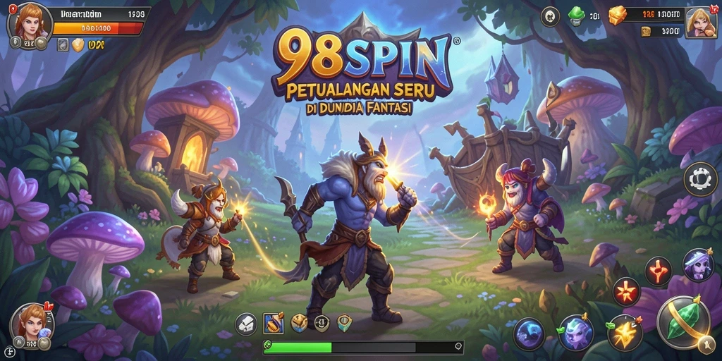 Tangkapan layar utama gameplay 98SPIN menampilkan aksi seru dalam dunia petualangan.