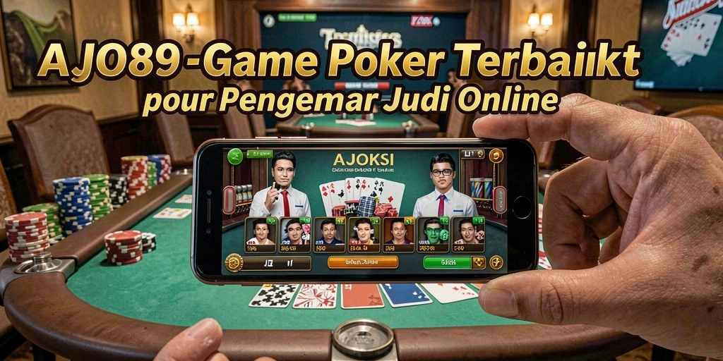 Tampilan gameplay AJO89 dengan para pemain poker yang kompetitif.