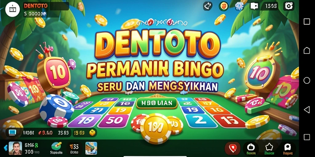 Tampilan gameplay DENTOTO dengan suasana Bingo yang seru.