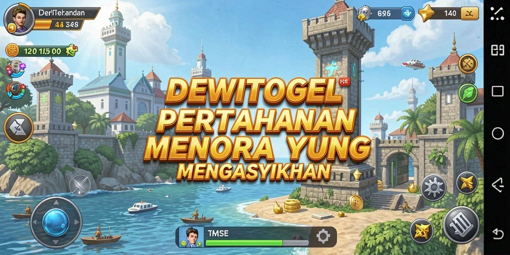 Screenshot gameplay DEWITOGEL menunjukkan aksinya di medan perang Tower Defense.