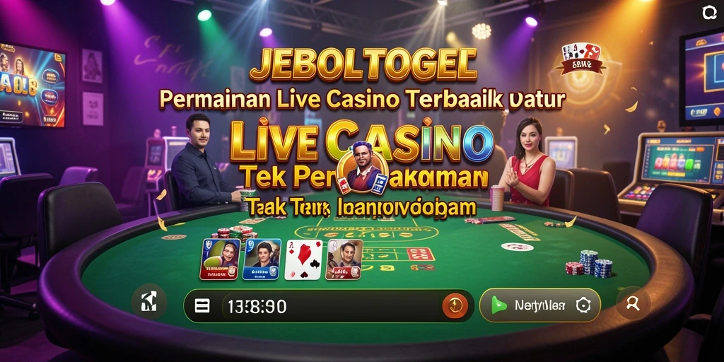 Tampilan gameplay JEBOLTOGEL dengan dealer langsung dan permainan interaktif.