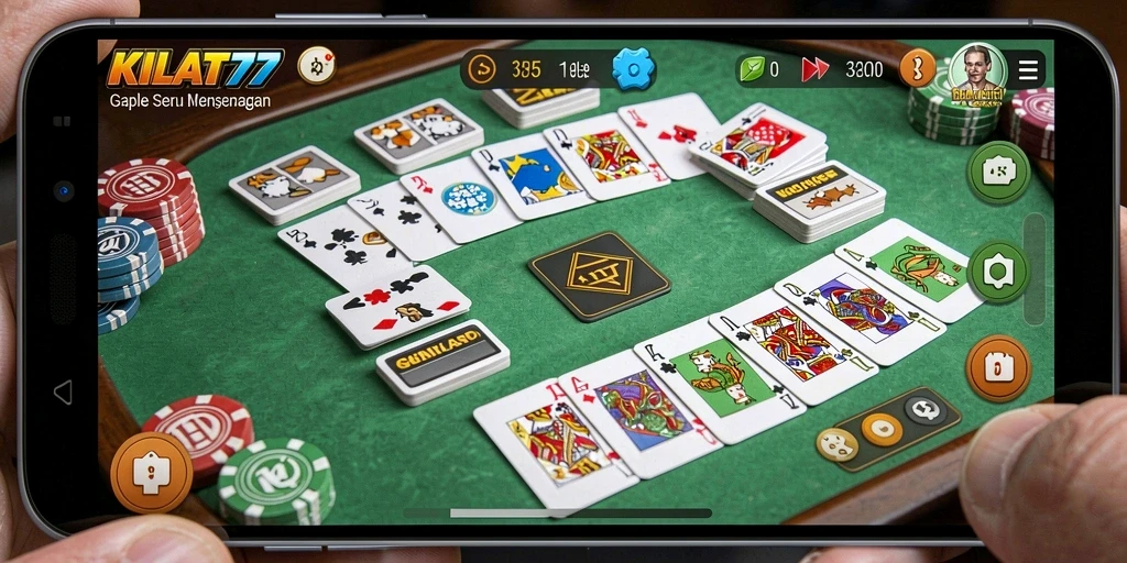 Tampilan gameplay Gaple yang menarik dan interaktif.
