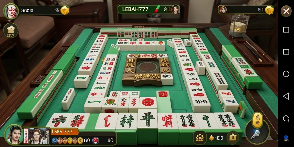 Screenshot utama LEBAH777 yang menunjukkan gameplay Mahjong yang menarik.
