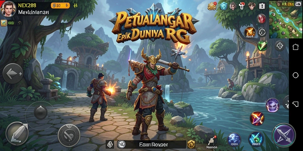 Tampilan visual menakjubkan dari gameplay NEX288 yang penuh aksi RPG.
