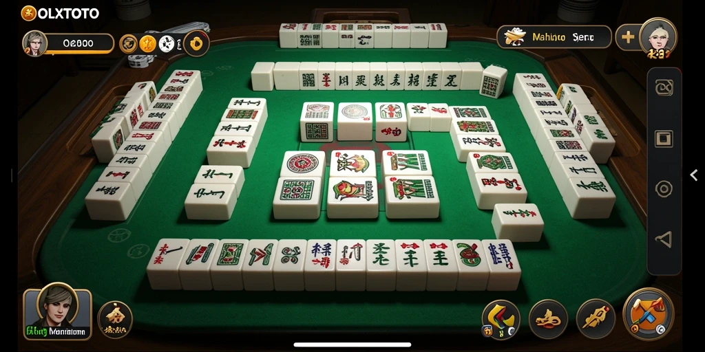 Screenshot gameplay OLXTOTO dengan tampilan ubin Mahjong yang menarik.