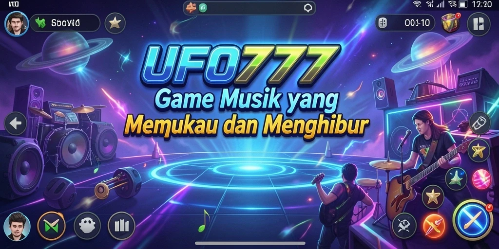 Tangkapan layar gameplay <strong>UFO777</strong> yang menampilkan aksi seru bermain musik.