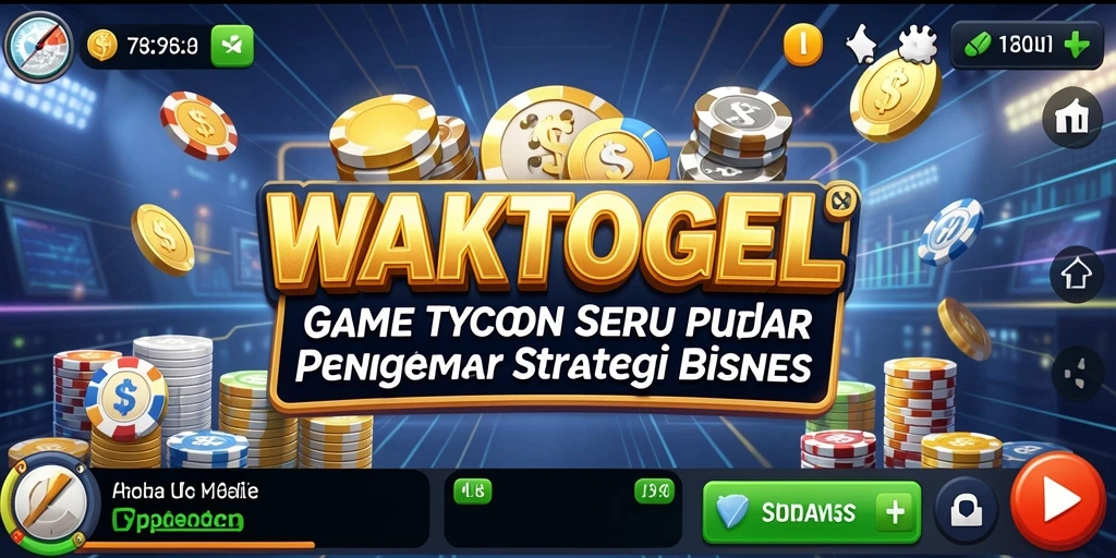 Tampilan gameplay seru WAKTOGEL yang menantang dalam mengelola bisnis.